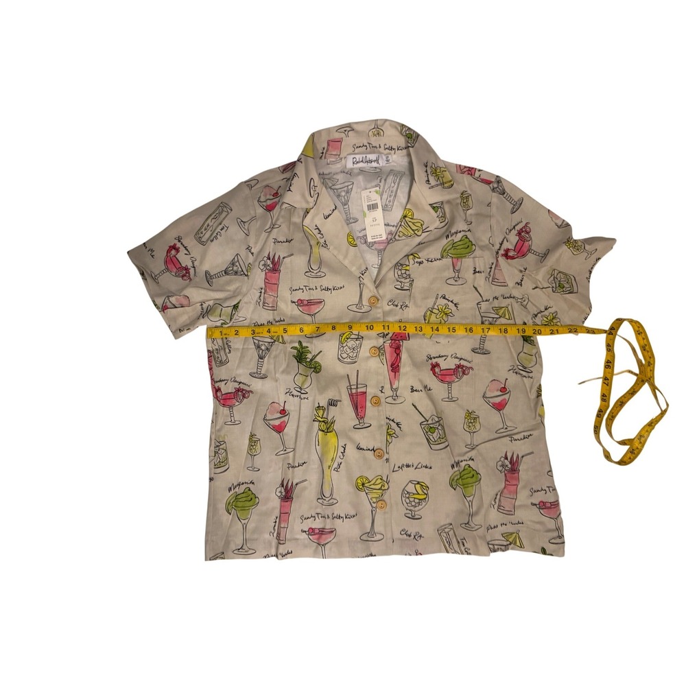 Rachel Antonoff The James Shirt Beer Me Cocktail Print Button Down Small NWT - Picture 4 of 6